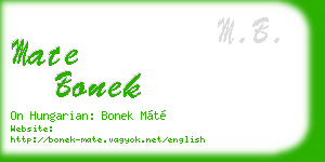 mate bonek business card